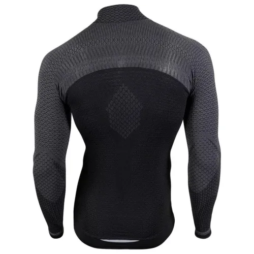 UYN Man Running Alpha Shirt LG_SL Zip Up Férfi Sport felső B600-Blackboard/Charcoal