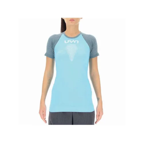 UYN Lady Marathon Shirt SH_SL Női Póló K400-River Blue/Stormy Weather/White