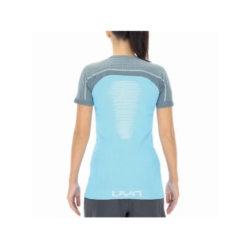 UYN Lady Marathon Shirt SH_SL Női Póló K400-River Blue/Stormy Weather/White