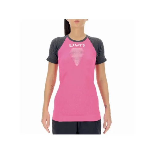 UYN Lady Marathon Shirt SH_SL Női Sport felső P319-Magenta/Charcoal/White