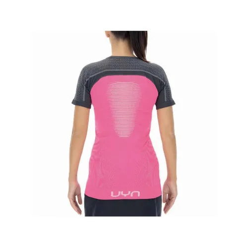 UYN Lady Marathon Shirt SH_SL Női Sport felső P319-Magenta/Charcoal/White