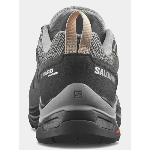 Salomon X Ward Leather Gtx W Női Túracipő 400GB-Gull/Black/Ebony