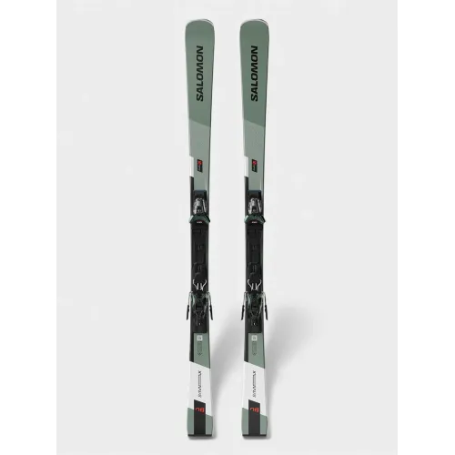 Salomon E S/Max 8 + M11 GW L80 Férfi Síléc 900OB-Oil Green-Black-White