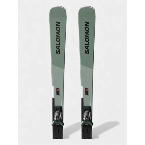 Salomon E S/Max 8 + M11 GW L80 Férfi Síléc 900OB-Oil Green-Black-White