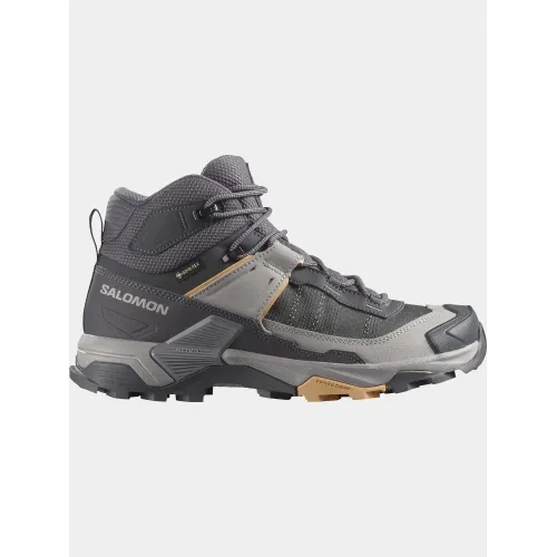 Salomon X Ultra 5 Mid GTX W Salomon X Ultra 5 Mid GTX W Női Túracipő, Túrabakancs 500NG-Nine Iron/Gull/Soft Clay