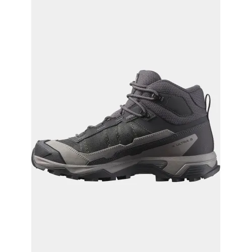 Salomon X Ultra 5 Mid GTX W Salomon X Ultra 5 Mid GTX W Női Túracipő, Túrabakancs 500NG-Nine Iron/Gull/Soft Clay