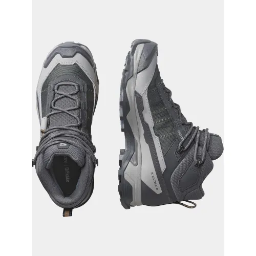 Salomon X Ultra 5 Mid GTX W Salomon X Ultra 5 Mid GTX W Női Túracipő, Túrabakancs 500NG-Nine Iron/Gull/Soft Clay