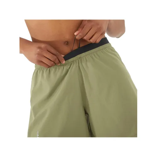 Salomon Cross 5   Short W Női Futónadrág 900DLG-Deep Lichen Green