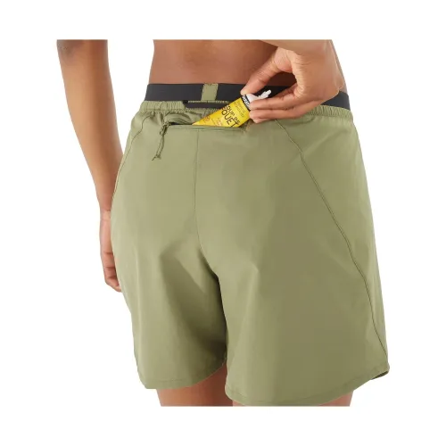 Salomon Cross 5   Short W Női Futónadrág 900DLG-Deep Lichen Green