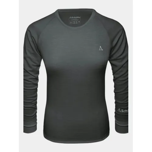 Schöffel Merino Sport Shirt 1/1 Arm W Női Aláöltözet 9665-Pirate Black
