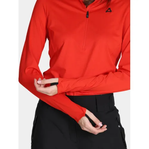 Schöffel Longsleeve Style Pine WMS Női Polár, Softshell, Középréteg 2205-Scarlet Red