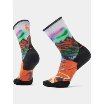Smartwool Trail Run Targeted Cushion Singletrack Print Crew Socks