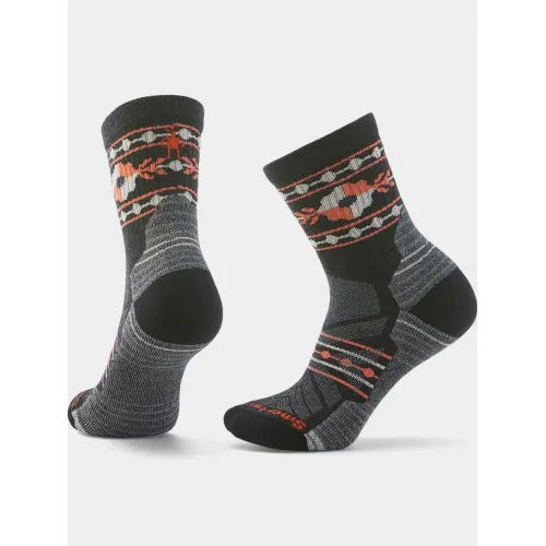 Smartwool Women s Hike Light Cushion Retro Floral Mid Crew Socks Női Zokni 003-Charcoal