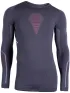 UYN Man Visyon Uw Shirt Lg Sl Férfi Aláöltözet G982-Charcoal Red White