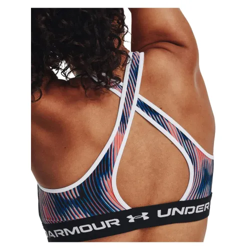 Under Armour Ua Crossback Mid Print Under Armour Ua Crossback Mid Print Női Sportmelltartó 963-Bubble Peach