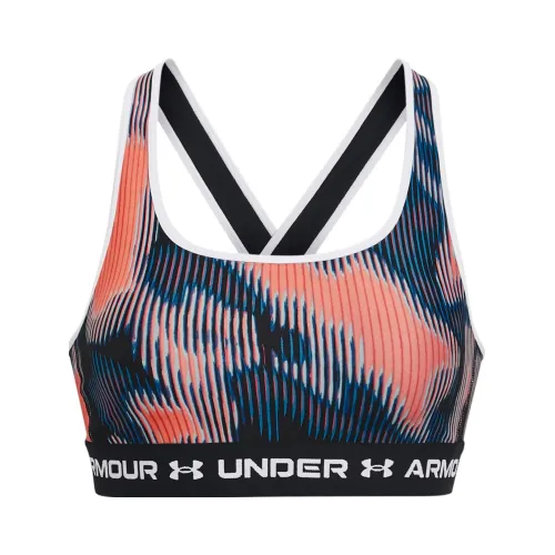Under Armour Ua Crossback Mid Print Under Armour Ua Crossback Mid Print Női Sportmelltartó 963-Bubble Peach