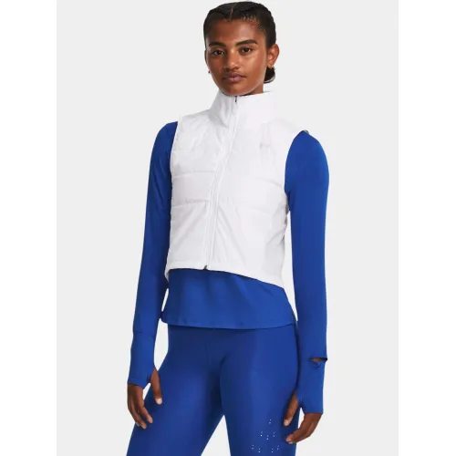 Under Armour Launch Insulated Vest Női Futó Kabát 100-White-Black