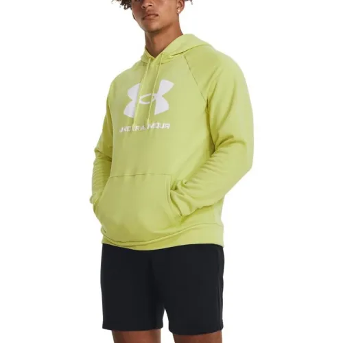 Under Armour Ua Rival Fleece Logo Hd Under Armour Ua Rival Fleece Logo Hd Férfi Pulóver 743-Lime Yellow