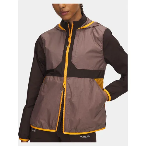 Under Armour UA Trail Run Jacket Női Futó Kabát 246-Kona Brown-Sierra Taupe-Reflect