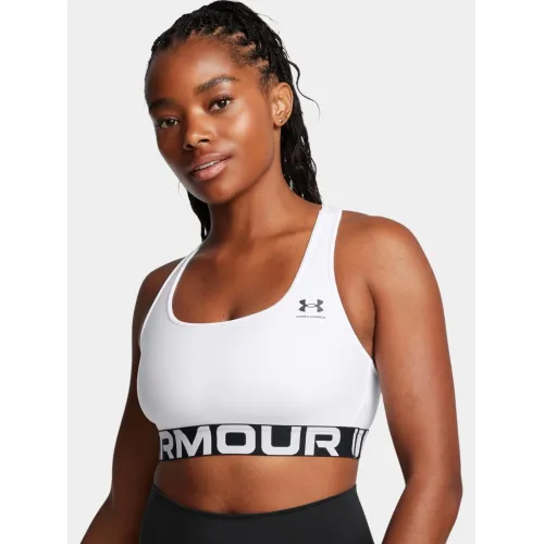 Under Armour UA HG Mid Branded Under Armour UA HG Mid Branded Női Sportmelltartó 100-White