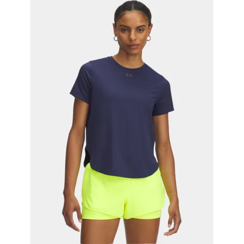 Under Armour UA Launch Elite Shortsleeve Női Fitness felső 403-Washed Navy-High Vis Yellow-Whi