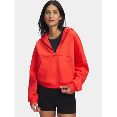 Under Armour UA Icon Fleece HZ Hoodie Női Pulóver 690-Red