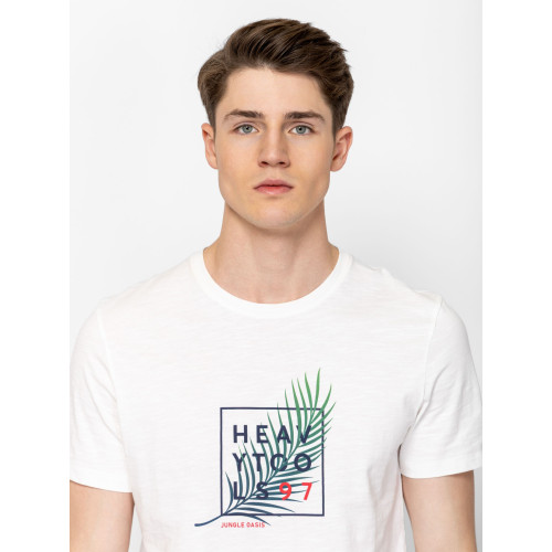 Heavy Tools MACHAU Férfi Póló Ecru