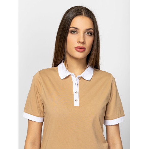 Heavy Tools DELOZIA Női Galléros Póló Beige