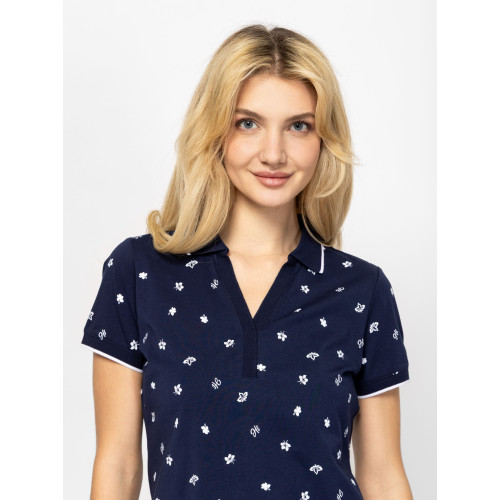 Heavy Tools DOMIS26 Női Galléros Póló Hibiscus