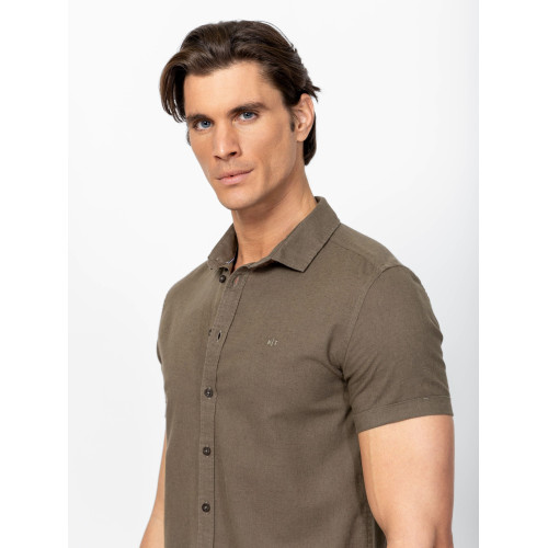 Heavy Tools REEVAS26 Férfi Ing Khaki